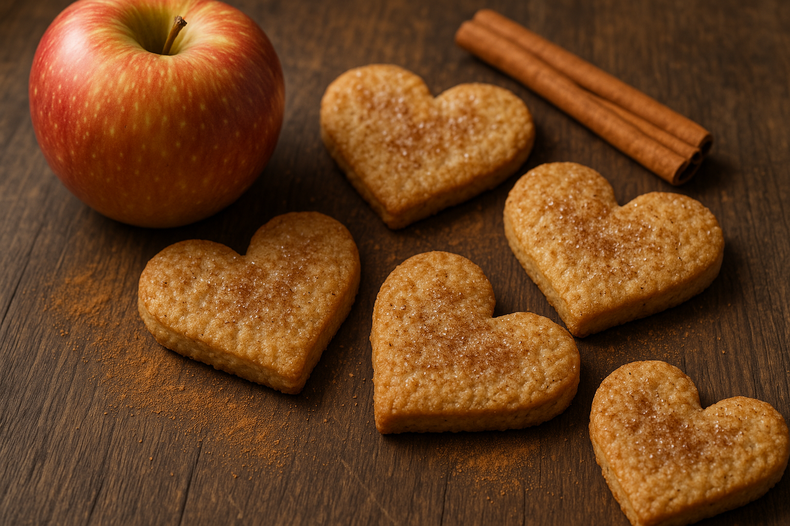 Apfel zimt herzen ohne zucker